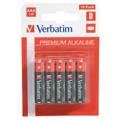 AAA batterier alkaline Verbatim 10 Pack Blister