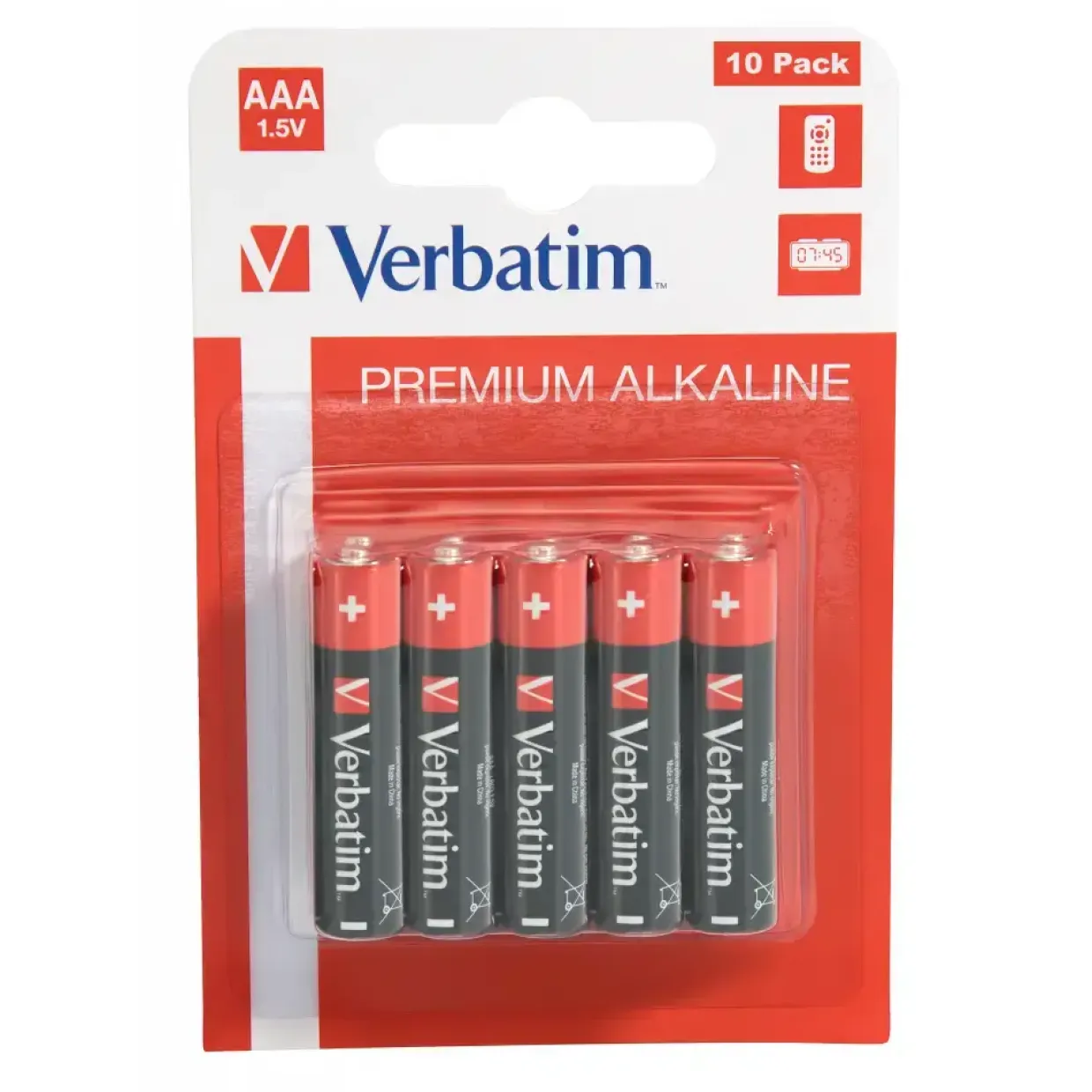 AAA batterier alkaline Verbatim 10 Pack Blister