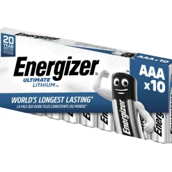 AAA Batterier - Energizer Lithium L92 - 10 stk