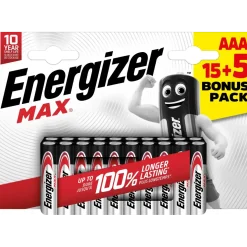 AAA batterier Energizer Max E92 (15+5 pack)