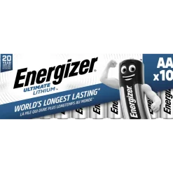 AA Batterier - Energizer Lithium L91 - 10 stk pakke
