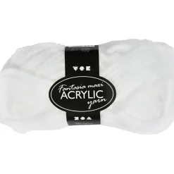 Acryl garn Fantasia maxi længde på 35 meter hvid - 50 gram