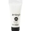 Acryl maling Pigment Art, halvblank, dækkende, Titanium white, 75ml