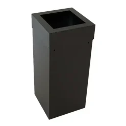 Affaldsbeholder - IVAR - 60 L - Sort - Metal - Firkantet hul