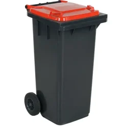 Affaldsbeholder 120l rødt låg