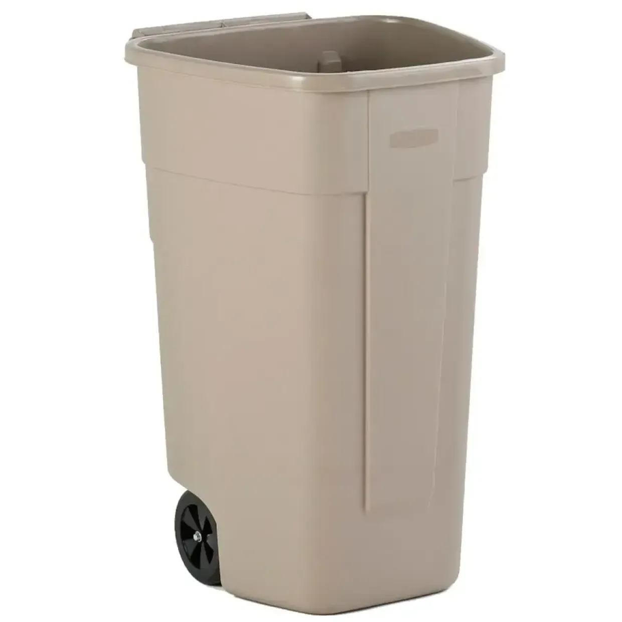 Affaldscontainer 110 L beige uden låg til kildesortering og tungt affald og udendørs