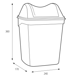 Affaldskurv, Katrin 92223, Lady Hygiene Bin, 8 Liter, Sort, til hygiejne artikler
