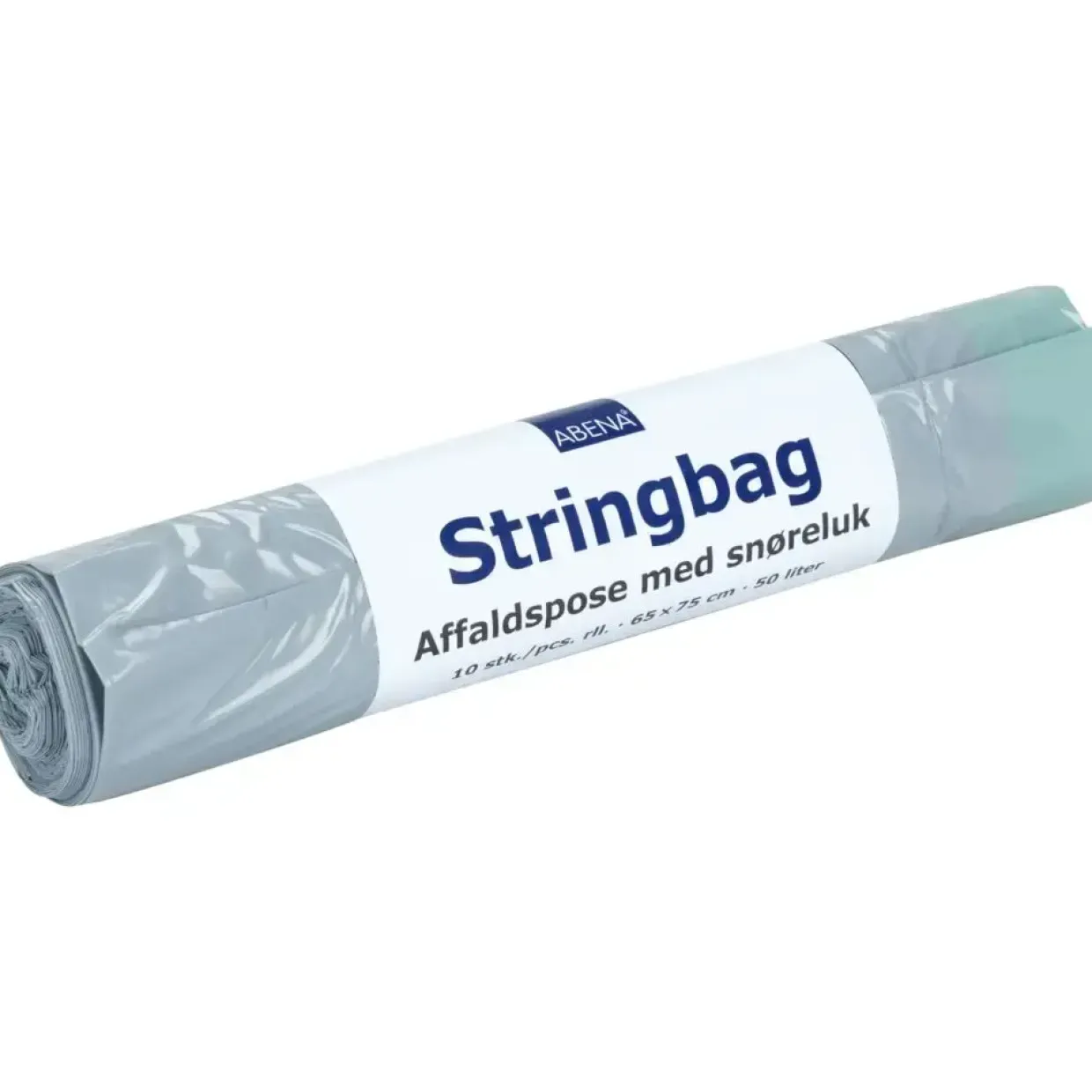 Affaldsposer - Snøreluk - 50L - LDPE - Grå - 24 ruller