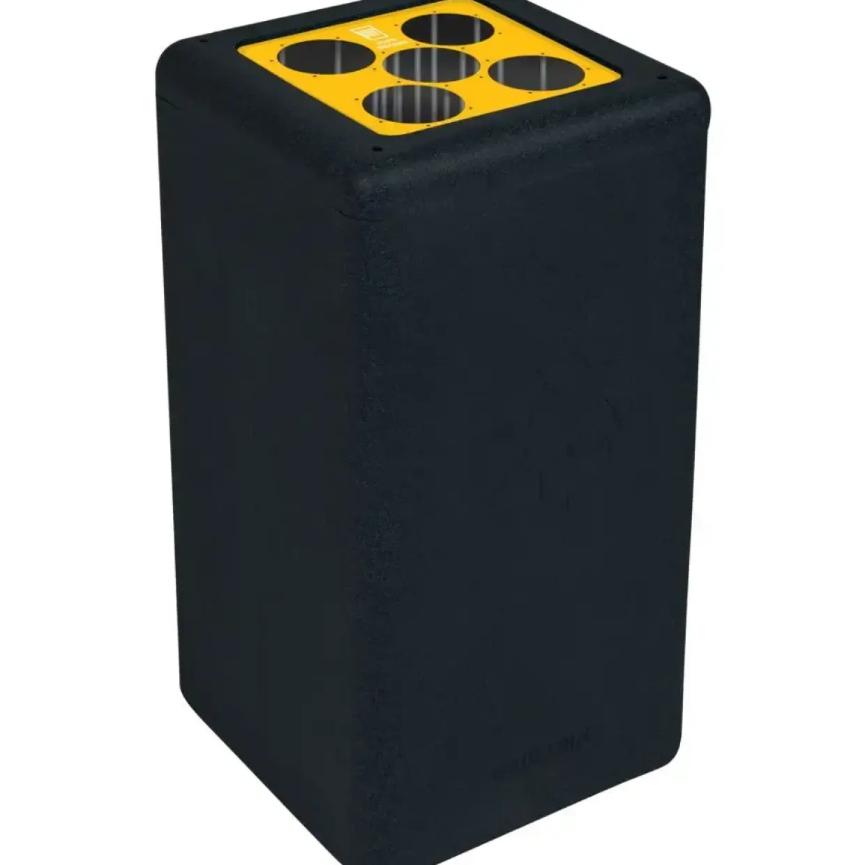 Affaldsspand - BrickBin 35x35x70cm HDPE sort|gul - 65 l