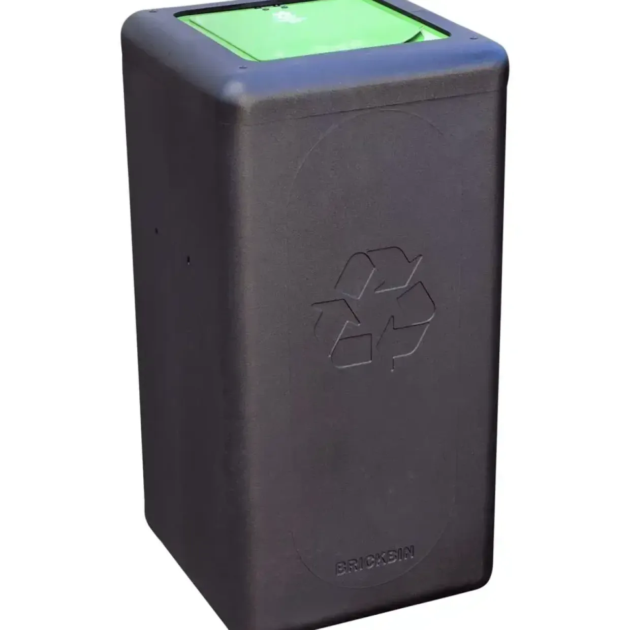 Affaldsspand - BrickBin 35x35x70cm HDPE hvid|grøn - 65 l