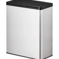 Affaldsspand, EKO Essential, rustfrit stål, 2-rums, 2x20 l, med touch låg, plast inderspande