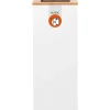 Affaldsspand, Lune Paxa, 65 l, hvid, bambus/galvaniseret stål, m. orange kant
