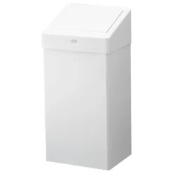 Affaldsspand, med låg, til væg, hvid, 50 l