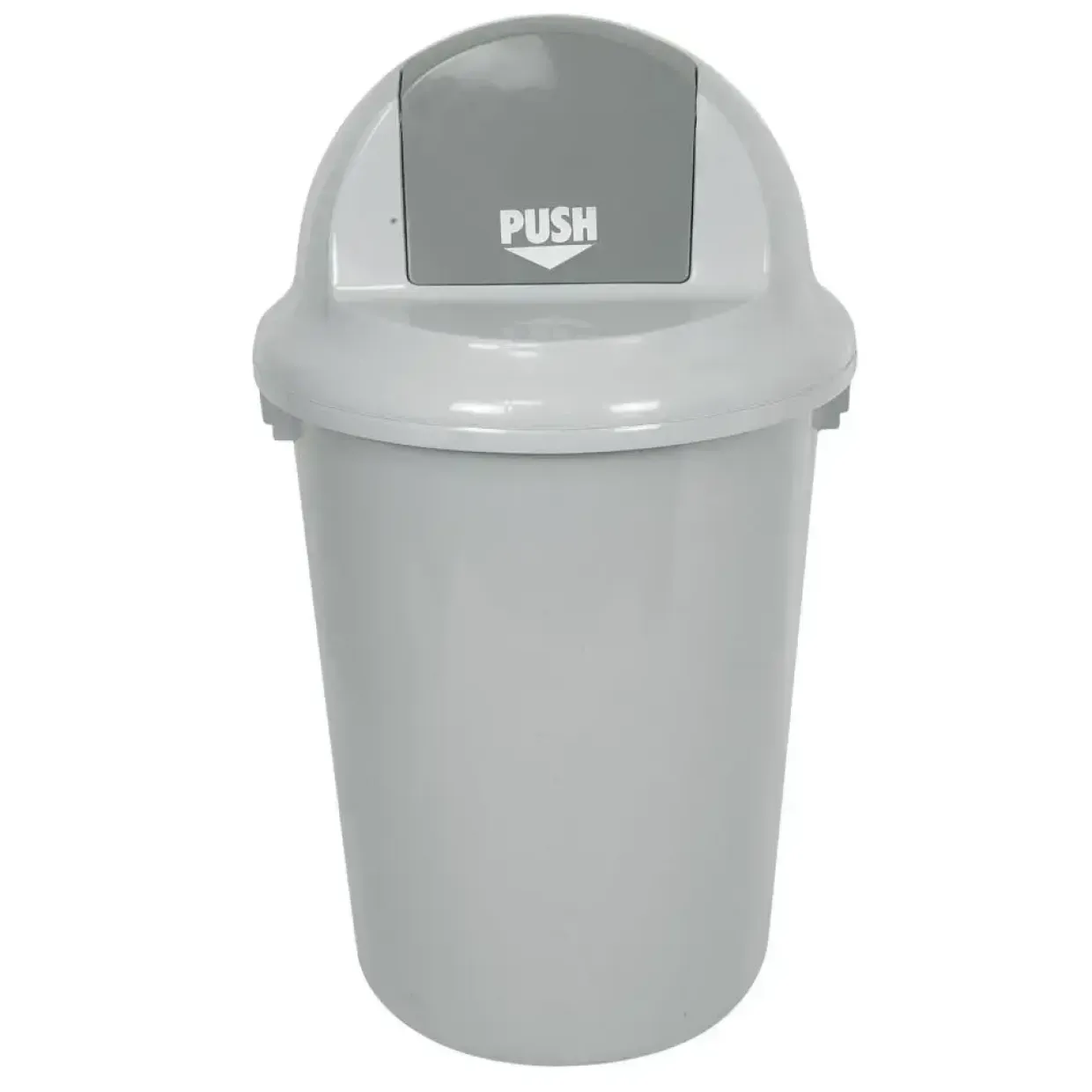Affaldsspand, med push låg, grå, 90 l