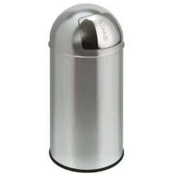 Affaldsspand - Push låg - Brandsikker - Mat rustfri stål - 40L - H74cm