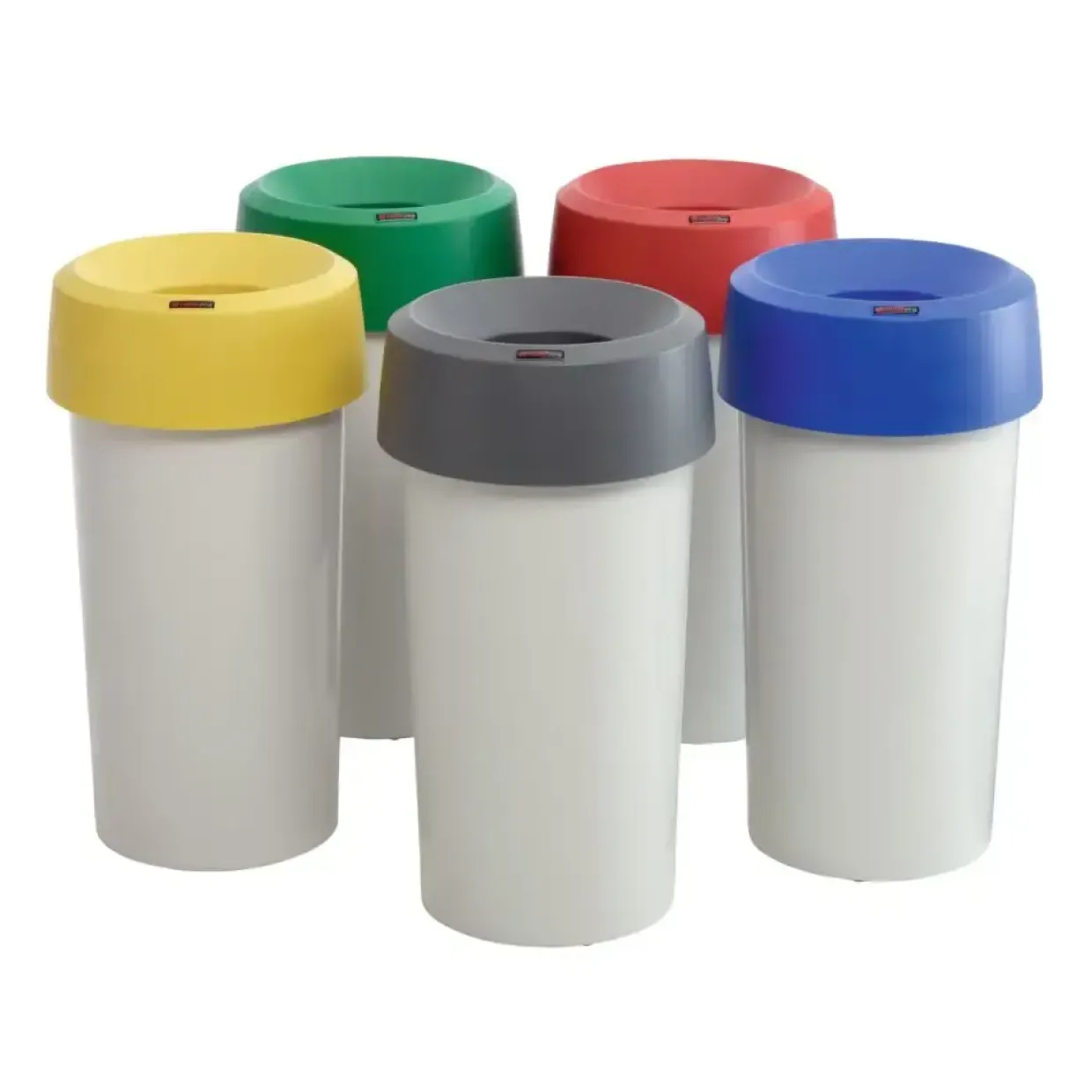 Affaldsspand, Rotho Mode, lysegrå, plast, 50 l - 4 stk