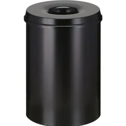 Affaldsspand, selvslukkende, sort, 30 l