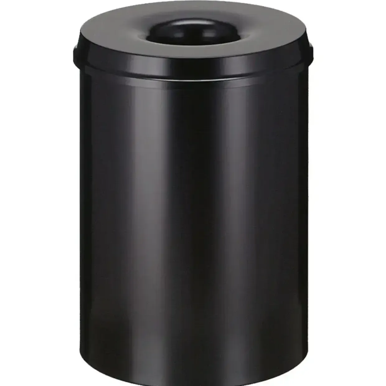 Affaldsspand, selvslukkende, sort, 30 l