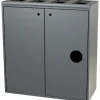 Affaldsspand, Tina Trolleys, antracit, pulverlakeret stål, 5-rums, 3x60+10+20 l