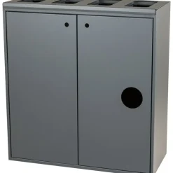 Affaldsspand, Tina Trolleys, antracit, pulverlakeret stål, 5-rums, 3x60+10+20 l