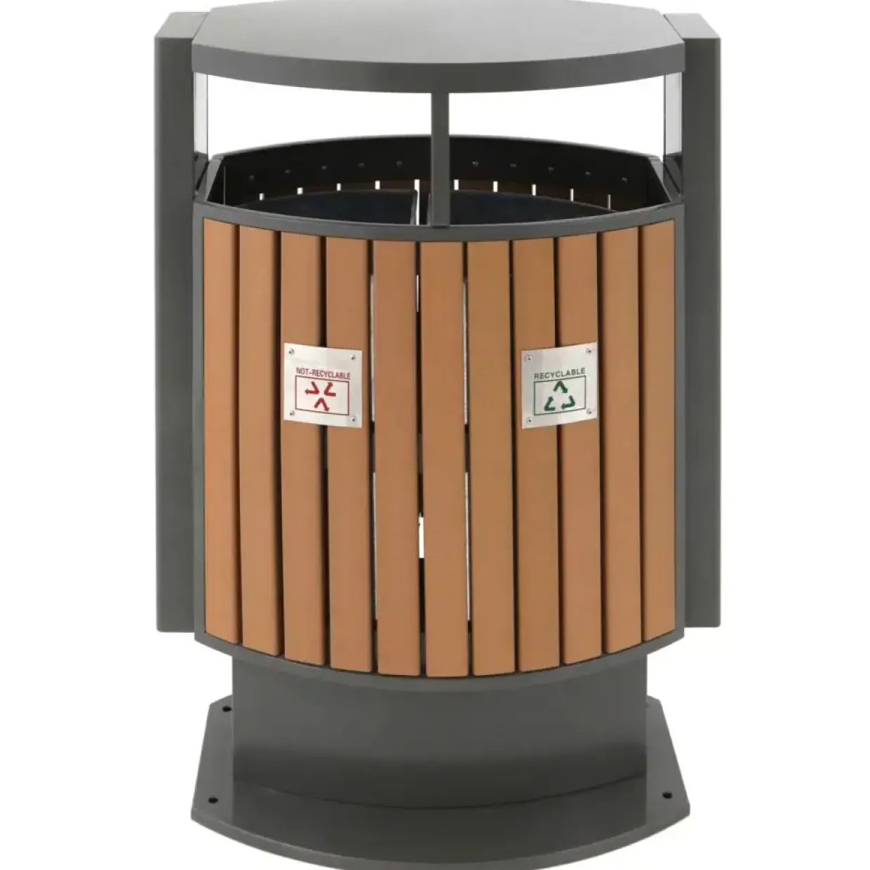 Affaldsspand træ, 78 l - 1 stk