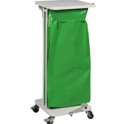 Affaldsstativ fra Sækko-Boy med soft close låg med pedal - kildesortering mulig hvid 60L