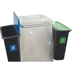 Affaldsstativ - Sækko-Boy - Kildesortering mulig - 60 l - Hvid