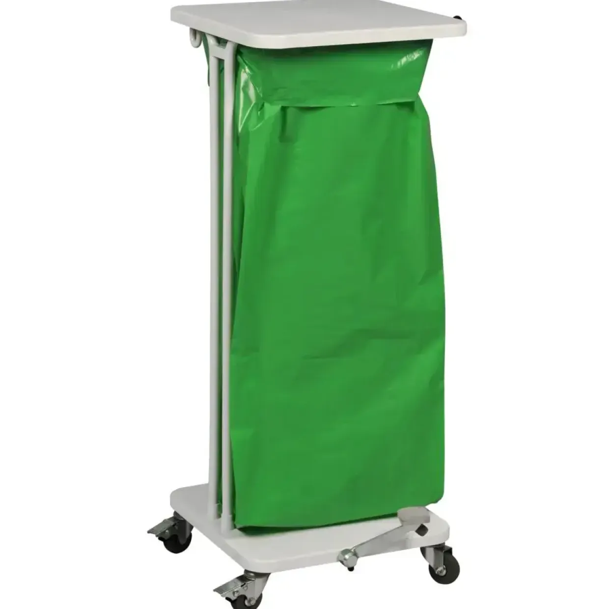 Affaldsstativ - Sækko-Boy 120 l hvid med soft close låg og pedal