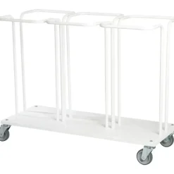 Affaldsstativ Tina Trolleys - 1100x500x825mm hvid - 3 x 110l