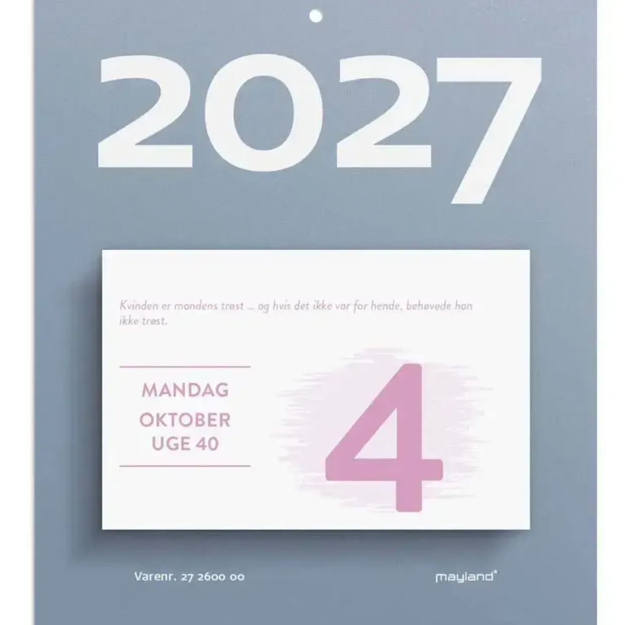 Afrivningskalender væg - Humør - 133x156mm - 2027 - Mayland - 27260000