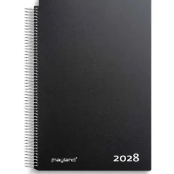 Aftalekalender dag - A4 - PP-plast - Sort - 2028 - Mayland - 28220000
