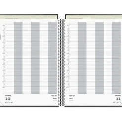 Aftalekalender dag - Spiral - Sort - PP-plast - A4 - 2027 - 27220000