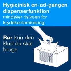 Aftørringsklude Tork Kraftig 530176 W7 hvid 61,5x35,5cm 120 ark pr box