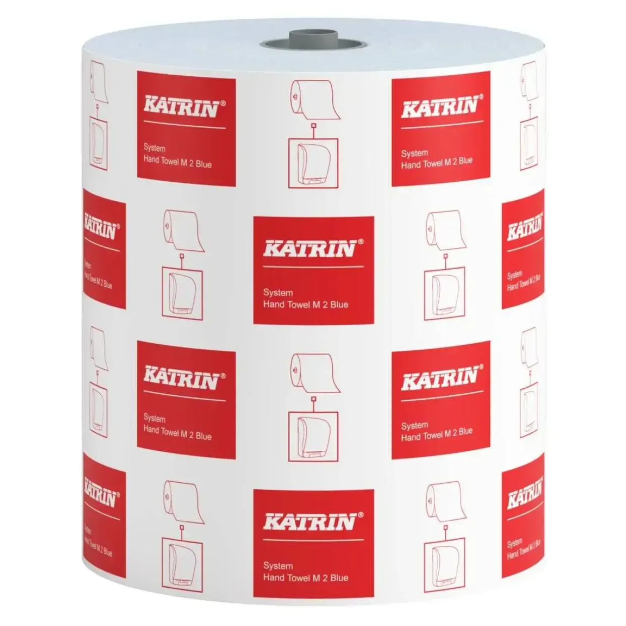 Aftørringspapir, Katrin 460263 Classic, System Towel, M2, Blå, 2 lag, 21 cm x 130 meter - 6 ruller