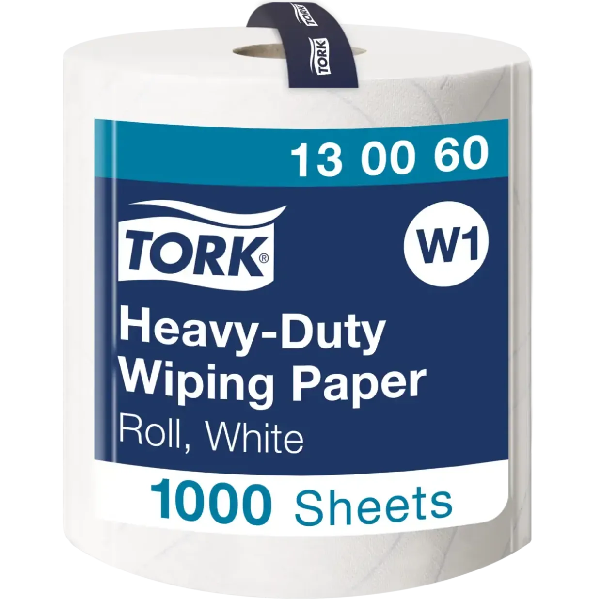 Aftørringspapir - Tork 130060 - Kraftig - W1 - Hvid - 2-lags - 340 meter