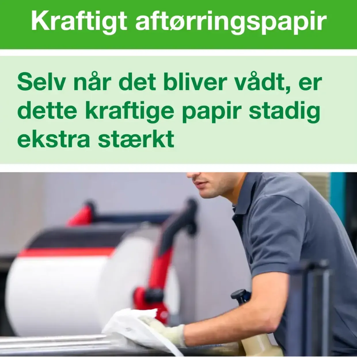 Aftørringspapir - Tork 130060 - Kraftig - W1 - Hvid - 2-lags - 340 meter