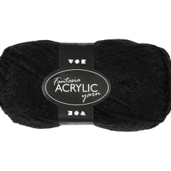 Akrylgarn Fantasia længde 80 meter sort - 50 gram