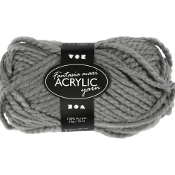 Akrylgarn Fantasia 35 meter grå Maxi - 50 gram