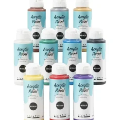 Akrylmaling A-Color - sortiment, 03 - metallic, 10x120ml