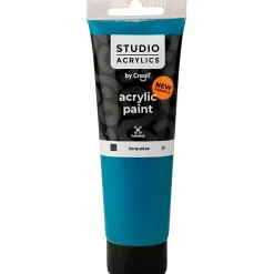 Akrylmaling Creall Studio dækkende turquoise (35) 120 ml