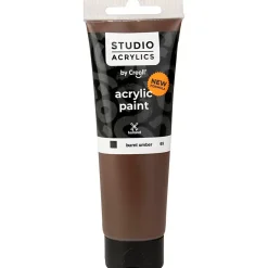 Akrylmaling Creall Studio dækkende burnt umber (69) 120 ml