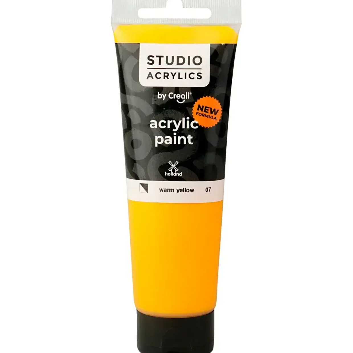 Akrylmaling Creall Studio halvdækkende warm yellow (07) 120 ml