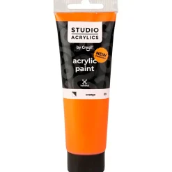 Akrylmaling Creall Studio halvdækkende orange (09) 120 ml