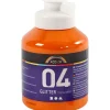 Akrylmaling glitter orange 500 ml