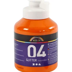 Akrylmaling glitter orange 500 ml