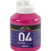 Akrylmaling glitter pink 500 ml
