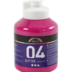 Akrylmaling glitter pink 500 ml