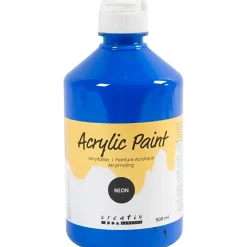 Akrylmaling Neon, neon blå, 500 ml/ 1 fl.
