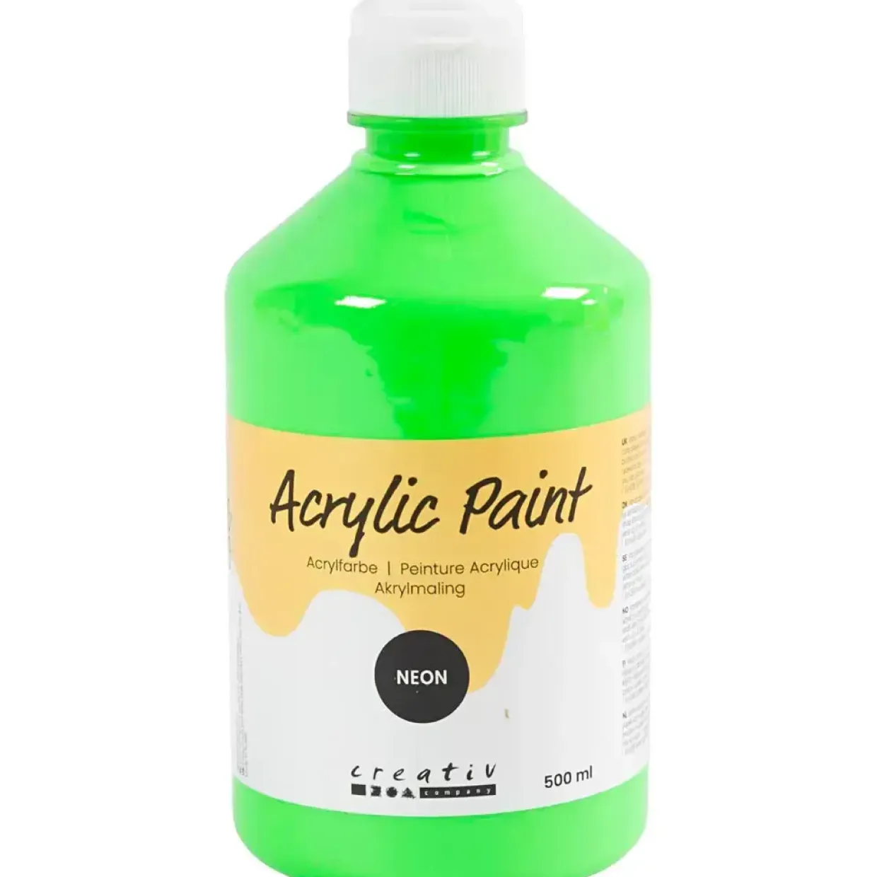 Akrylmaling Neon, neon grøn, 500 ml/ 1 fl.