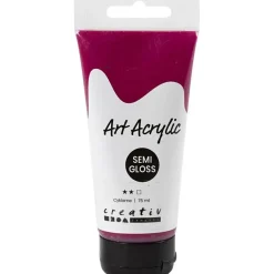 Akrylmaling Pigment Art, halvblank, transparent, Cyklame, 75ml